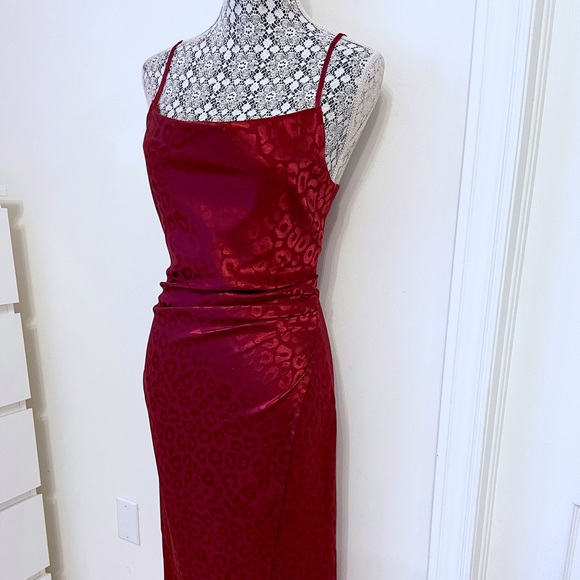 Spaghetti Strap Satin Cowl Neck Dress, Size S - Picture 2 of 5